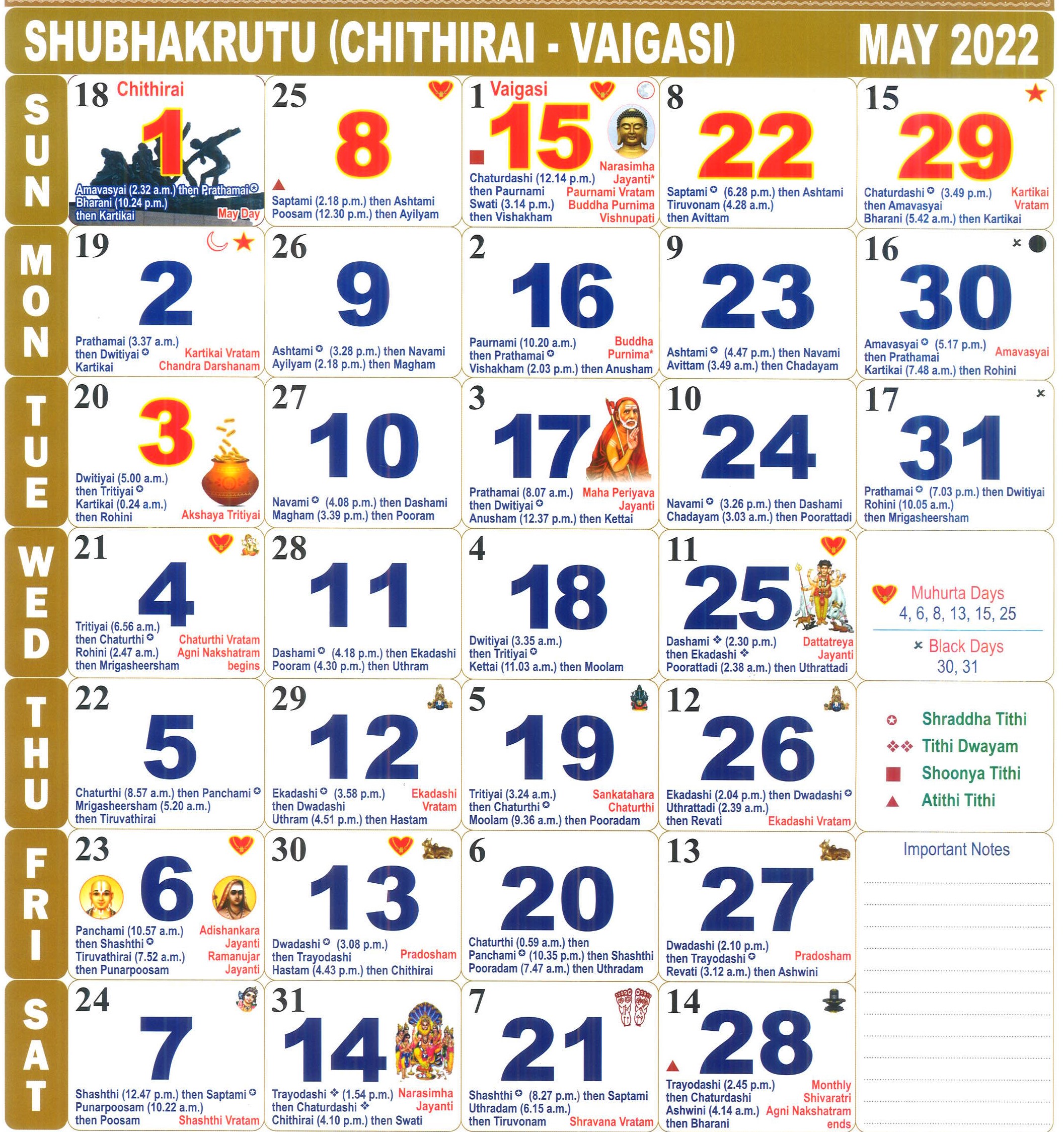May 2022 monthly calendar